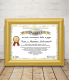 Diploma for the most cool grandparents with a gift frame