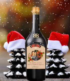 Коледен Бейлис с персонализиран етикет