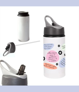 Метална бутилка Щастието е