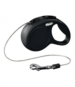 Повод Flexi New Classic XS черен с проволка 3м