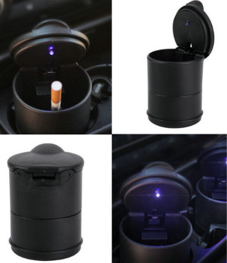 Пепелник за кола с LED лампа