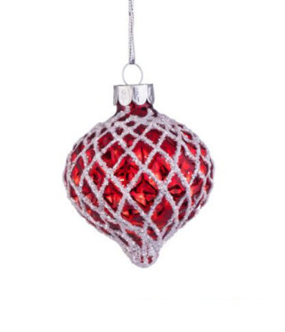 Коледна топка червена