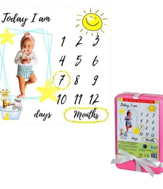 Платно за отбелязване растежа на бебето в розово