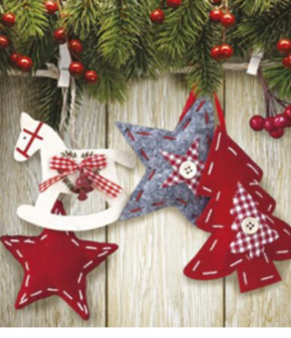 Коледни салфетки Звездички