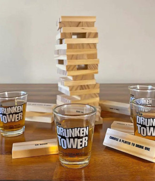 Настолна игра Дженга с шотове Drunken Tower