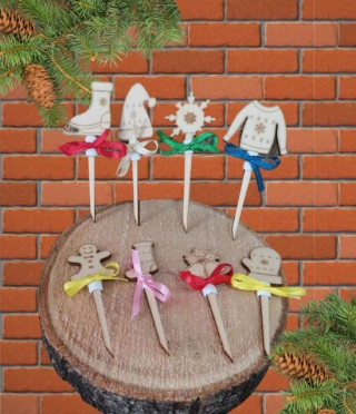 Късмети за баница от шперплат 8 бр.