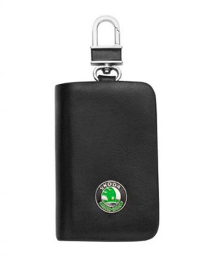 Ключодържател с лого на Skoda - черен