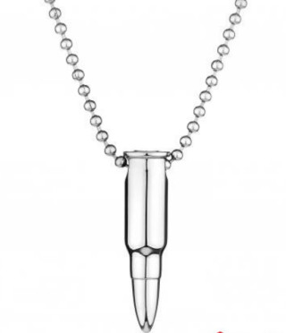 Мъжки медальон SILVER FLAME с куршум