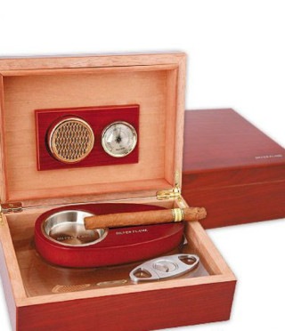 Кутия за пури SILVER FLAME, червена