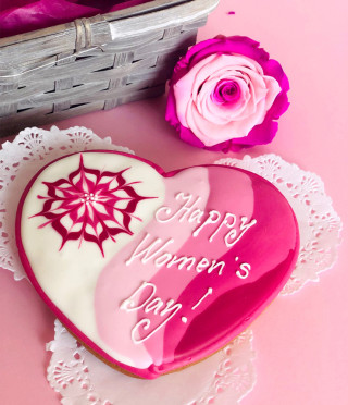 Кашпа Happy Women's Day в розово