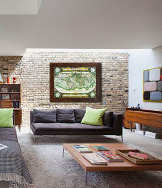 Ретро карта Typus Orbis Terrarum II