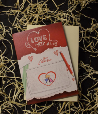 Картичка добавена реалност Love you