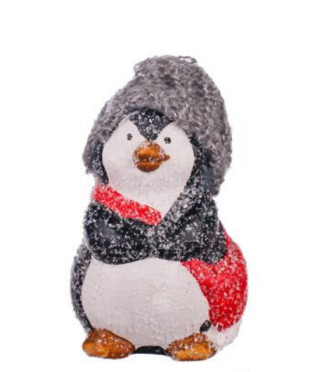 Коледно пингвинче с шапка и шал