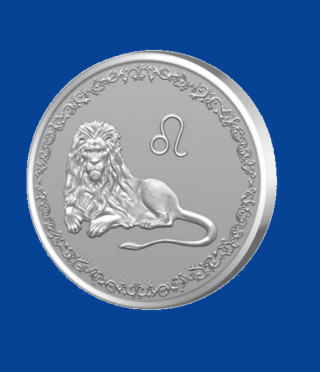 Сребърен медальон Зодия Лъв