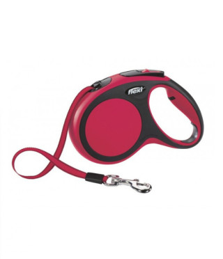 Повод Flexi New Comfort S червен с лента 5м