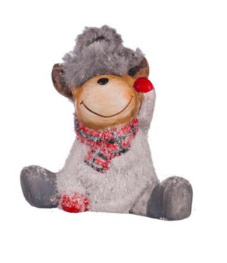 Коледно еленче с шапчица