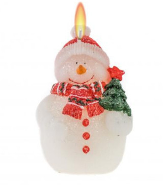 Коледна свещ Снежно човече