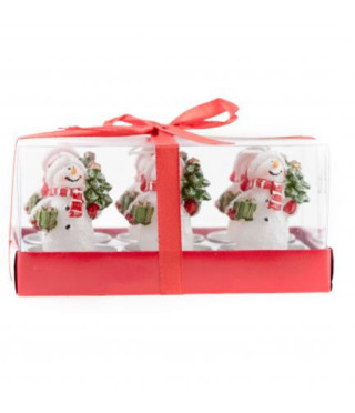 Свещ  Снежни човеци 6бр.