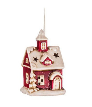 Светеща къщичка за елха