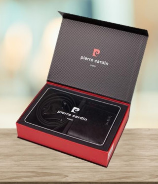 Луксозен сет от колан и портфейл  - PIERRE CARDIN - 120 см