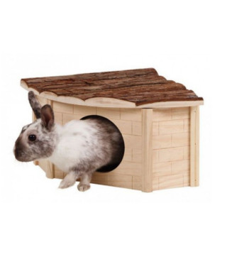 Ъглова къщичка за гризачи 25x25x17см