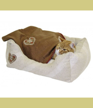 Легло за котки Love you правоъгълно