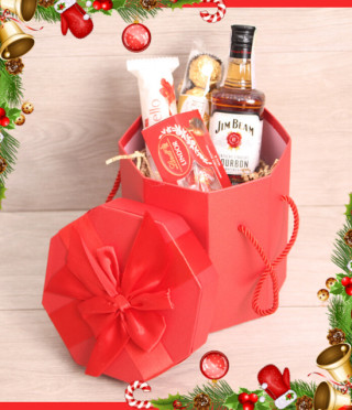 Коледна подаръчна кутия с Jim Beam