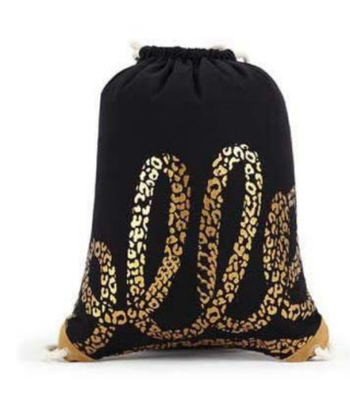 Чанта с шнур Baggy Black and Gold