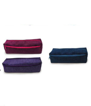 Правоъгълен несесер с 2 ципа