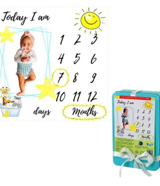 Платно за отбелязване растежа на бебето синьо