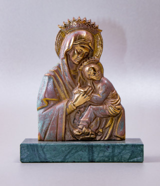 Бронзова статуетка Богородица с Исус