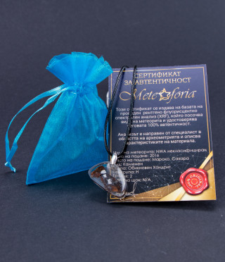 Медальон овал с парченце истински метеорит