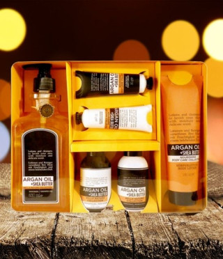 Luxury women's set with Argan and Shea butter, 6 parts