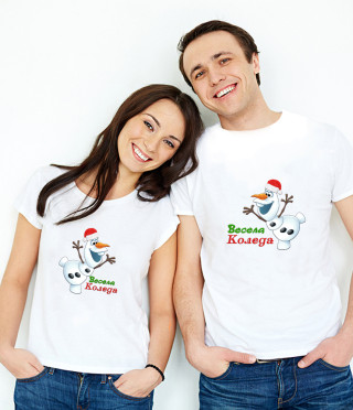 Комплект тениски Весела Коледа с Олаф