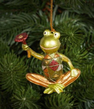 Коледна играчка жабка