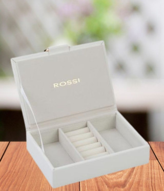 Кутия за бижута цвят бяло - ROSSI 12.5 * 18 * 4.5