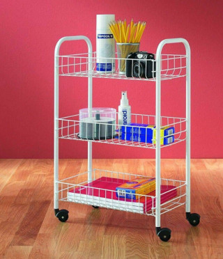 Малка етажерка на колелца с 3 рафта