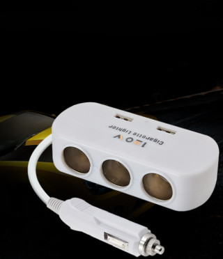 Разклонител за запалка на кола + USB