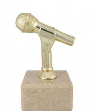 Фигура микрофон с гравирана табелка