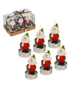 Коледни свещи снежковци 6 бр.