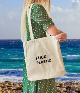 Пазарска еко чанта Fuck plastic