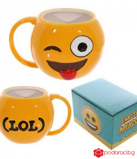 Керамична емоджи чаша