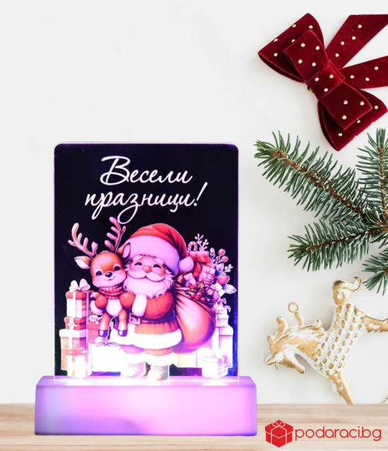 Коледна интериорна 3D - LED настолна лампа