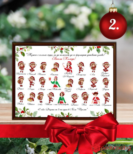 Коледен колаж за учителка