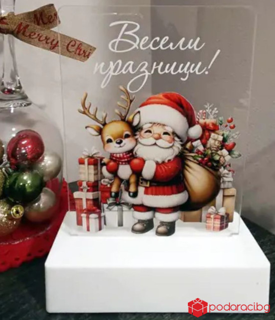 Коледна интериорна 3D - LED настолна лампа