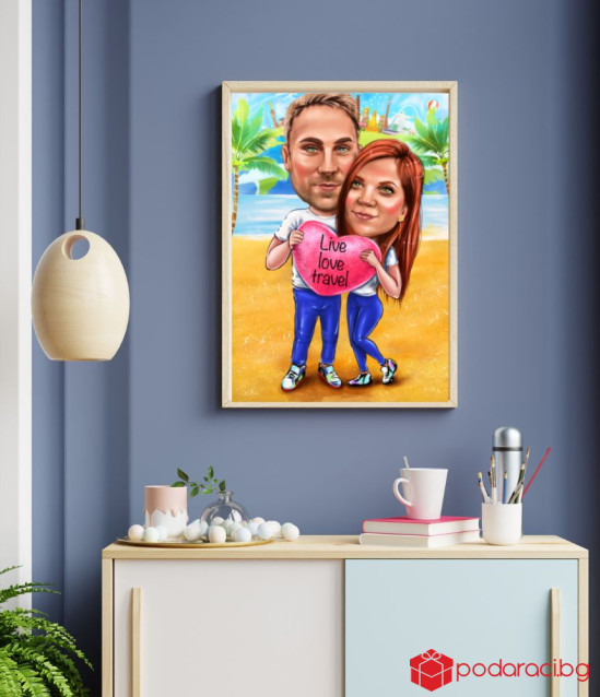 Дигитална карикатура за годишнина формат А3