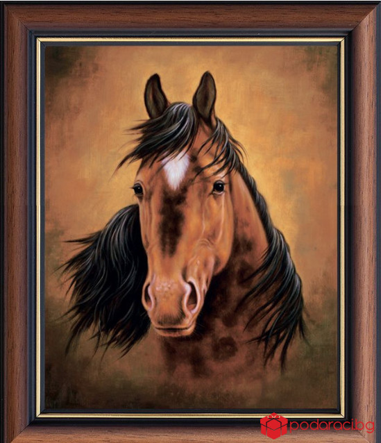 Репродукция Кафяв кон 24х30