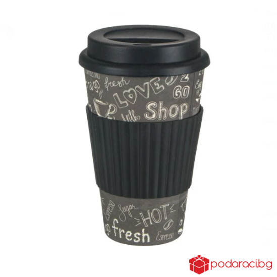 Чаша за кафе от бамбук 450 мл