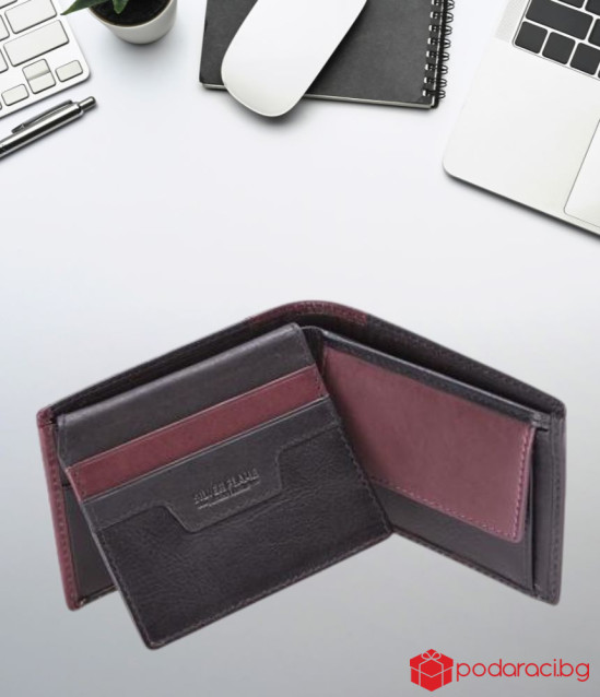 Мъжки портфейл SILVER FLAME - колекция Кънтри