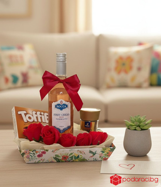 Панер за любимата жена с вино